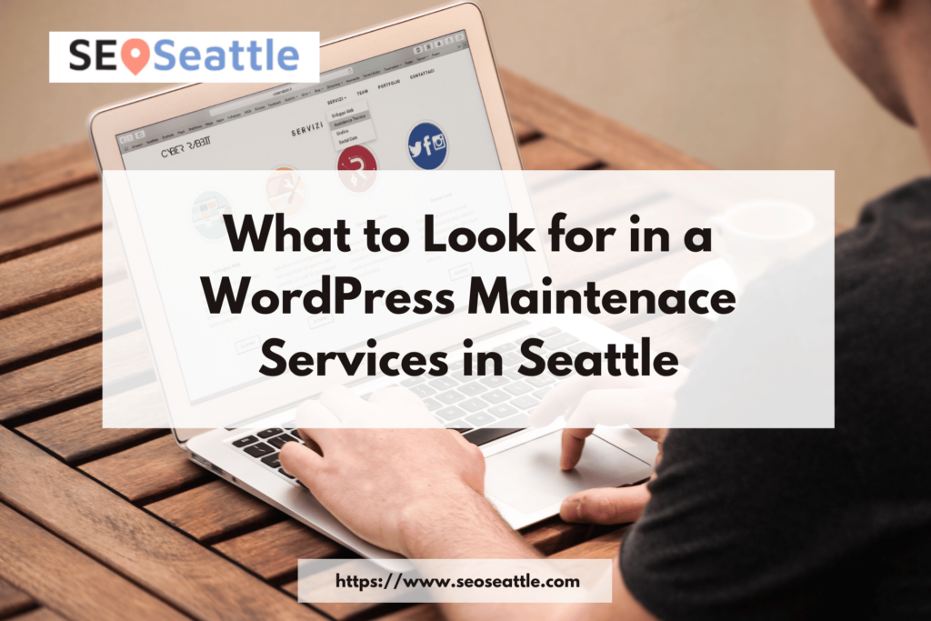 man working on a laptop as representation for the topic about WordPress maintenance services in Seattle